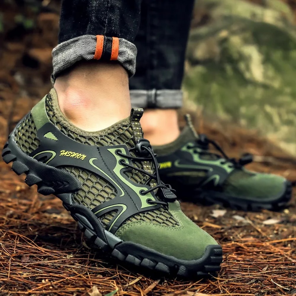 Wear-resistant Hiking Shoes for Men Outdoor Trekking Sneakers, Anti-Slip Durable Jogging Footwear