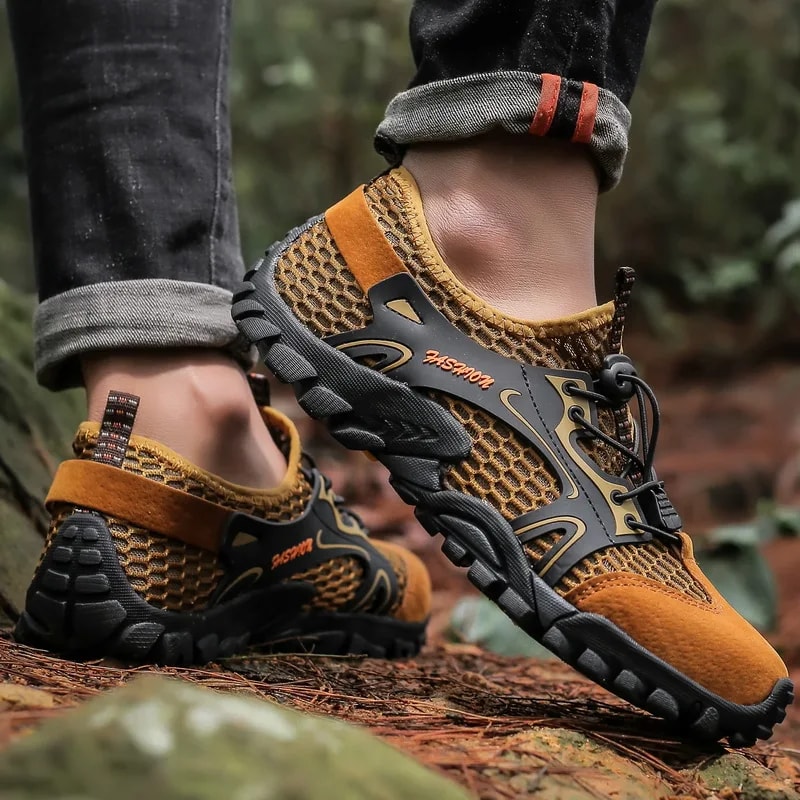Wear-resistant Hiking Shoes for Men Outdoor Trekking Sneakers, Anti-Slip Durable Jogging Footwear