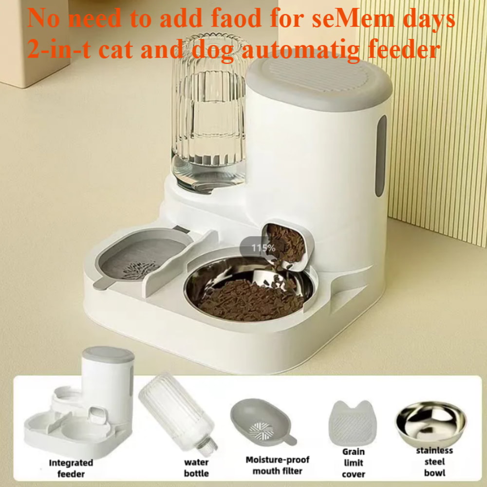 Premium Automatic Pet Feeder And Water Dispenser For Cats Small Dogs 0