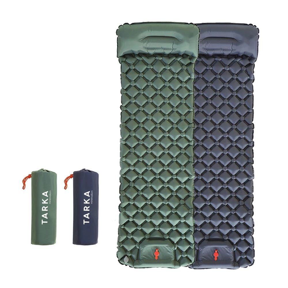 SelfInflating Camping Mat With Pillow Outdoor Air Mattress For Hiking Climbing 0