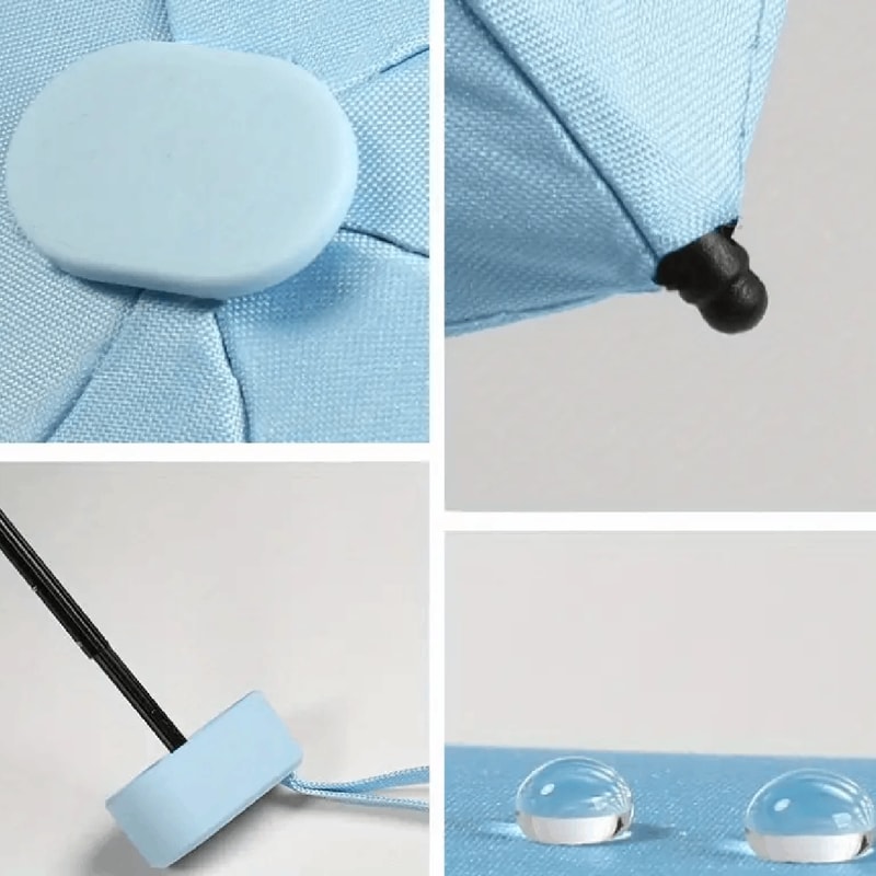 Compact Travel Mini Umbrella Ultra-light, UV-Resistant, Sixfold Foldable Design