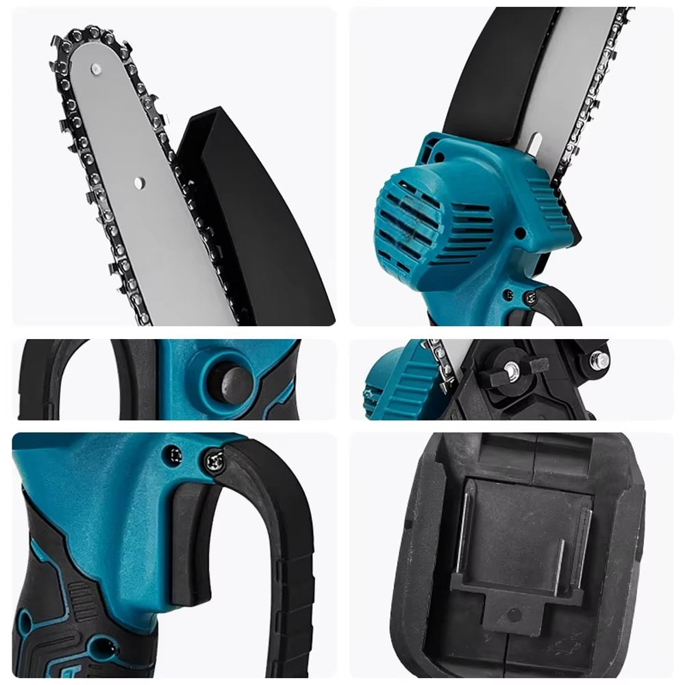 Mini LiIon Electric Chainsaw OneHand Portable Saw Compatible With Makita Battery 4