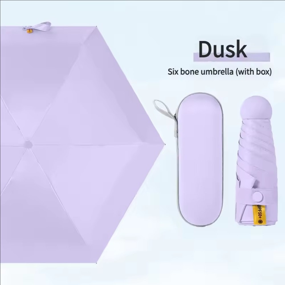 Compact Mini Travel Umbrella With UV Protection Ultralight Portable Capsule Umbrella For Easy Trave