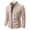 Warm Winter Fleece Men's Casual Sports Jacket Stand Collar Zipper Cardigan for Autumn Winter