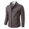 Warm Winter Fleece Men's Casual Sports Jacket Stand Collar Zipper Cardigan for Autumn Winter