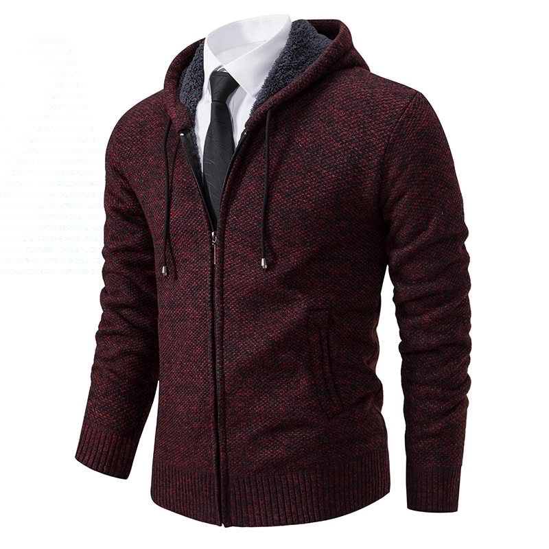 Warm Winter Fleece Men's Casual Sports Jacket Stand Collar Zipper Cardigan for Autumn Winter