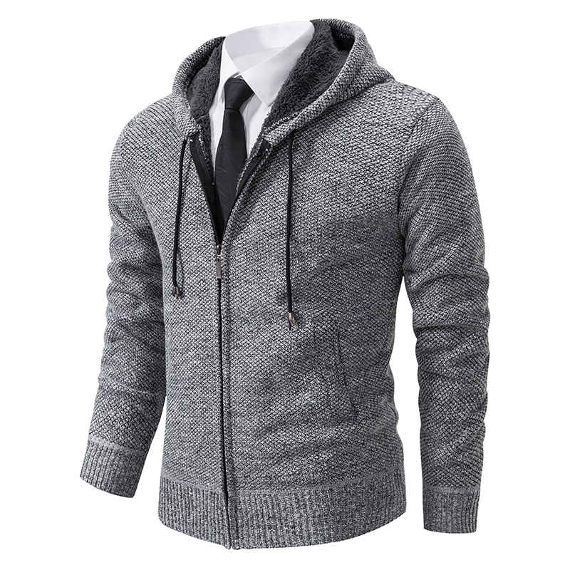 Warm Winter Fleece Men's Casual Sports Jacket Stand Collar Zipper Cardigan for Autumn Winter