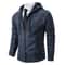 Warm Winter Fleece Men's Casual Sports Jacket Stand Collar Zipper Cardigan for Autumn Winter