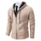 Warm Winter Fleece Men's Casual Sports Jacket Stand Collar Zipper Cardigan for Autumn Winter