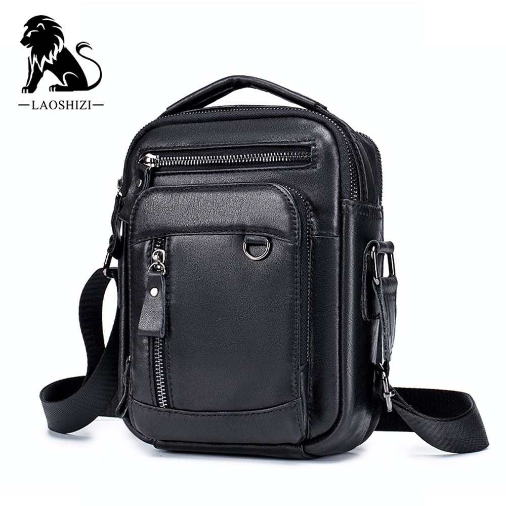 Genuine Leather Messenger Bag for Men Stylish Crossbody Shoulder Bag