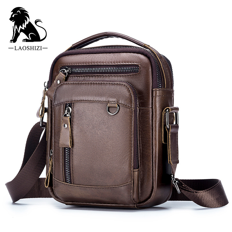 Genuine Leather Messenger Bag for Men Stylish Crossbody Shoulder Bag