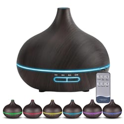 wood color usb aroma diffuser with led colors remote control usb-powered air humidifier for home office