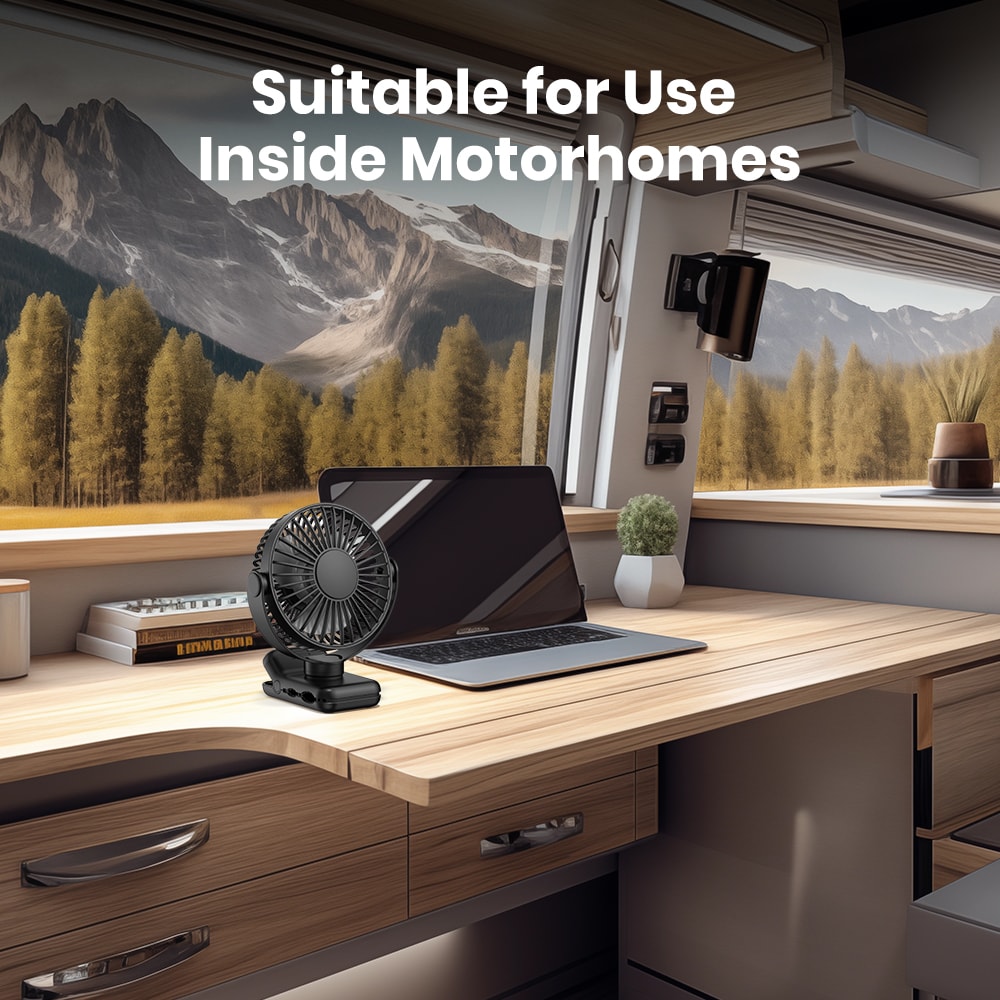 Portable USB ClipOn Desk Fan Brushless Motor UltraQuiet Airflow Sturdy Clamp For Office Or Bedroom 4