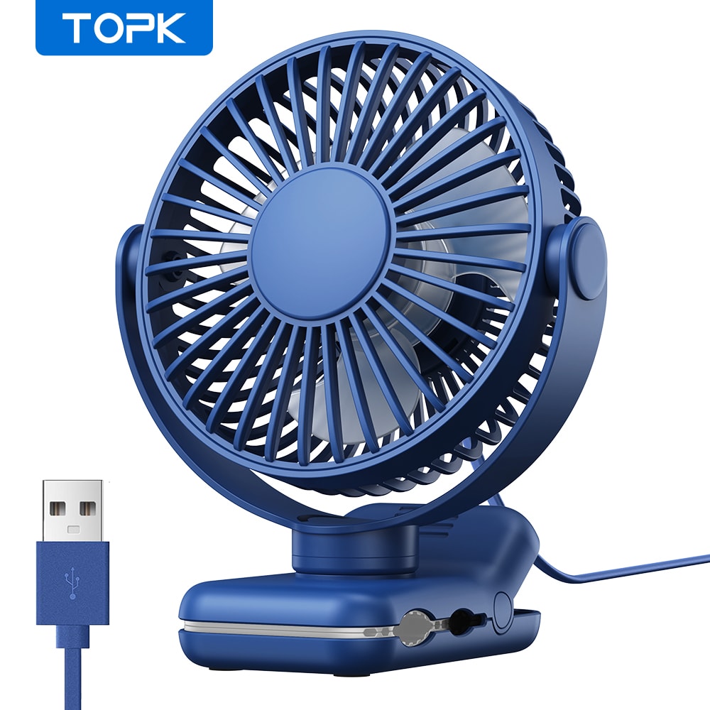 Portable USB ClipOn Desk Fan Brushless Motor UltraQuiet Airflow Sturdy Clamp For Office Or Bedroom 7