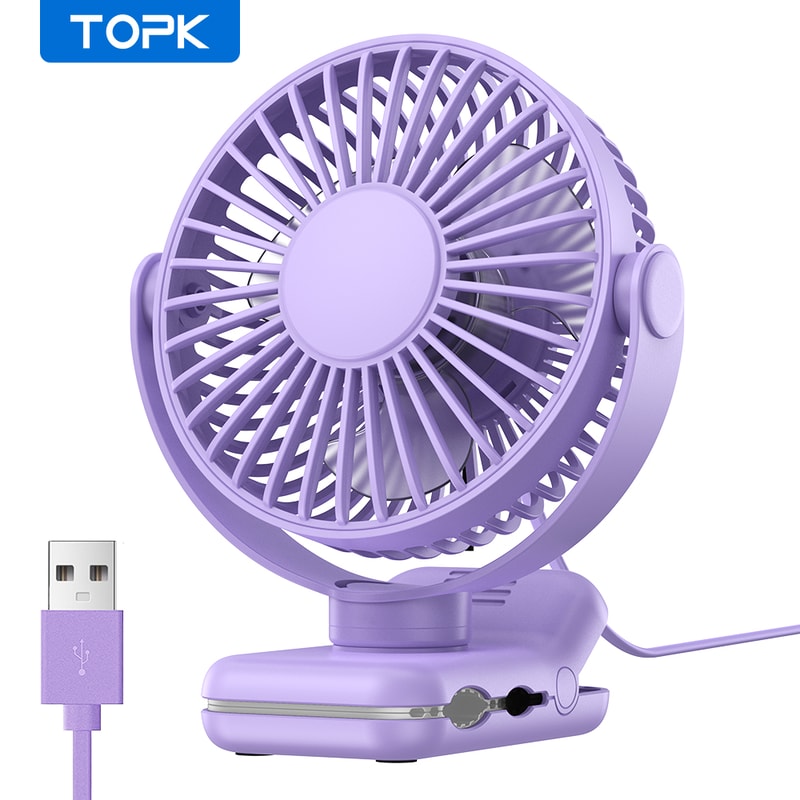 Portable USB ClipOn Desk Fan Brushless Motor UltraQuiet Airflow Sturdy Clamp For Office Or Bedroom 9