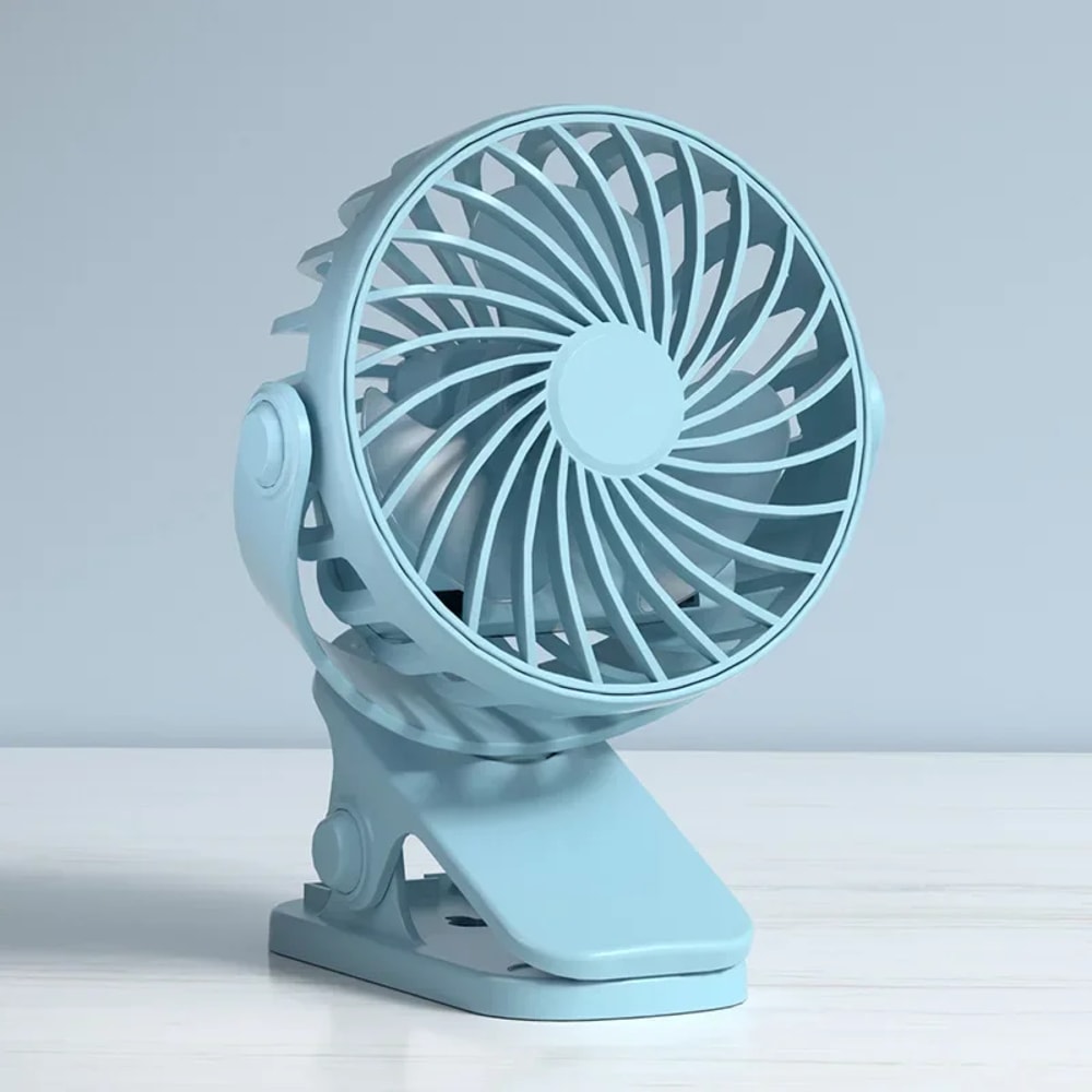 Portable USB Rechargeable Clipon Desk Fan With Night Light Ideal For Home Outdoors 5