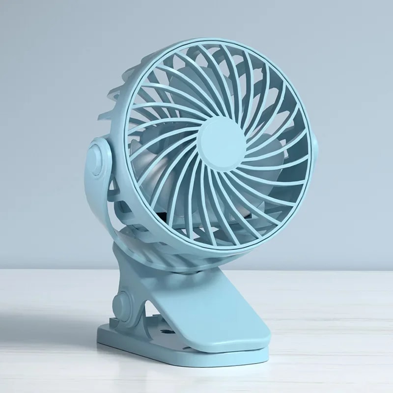 Portable USB Rechargeable Clipon Desk Fan With Night Light Ideal For Home Outdoors 5