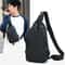 Mens Fashion Chest Bag Solid Color One Shoulder Crossbody Bag With USB Charging Outdoor Casual Nylo 0