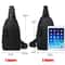 Mens Fashion Chest Bag Solid Color One Shoulder Crossbody Bag With USB Charging Outdoor Casual Nylo 5