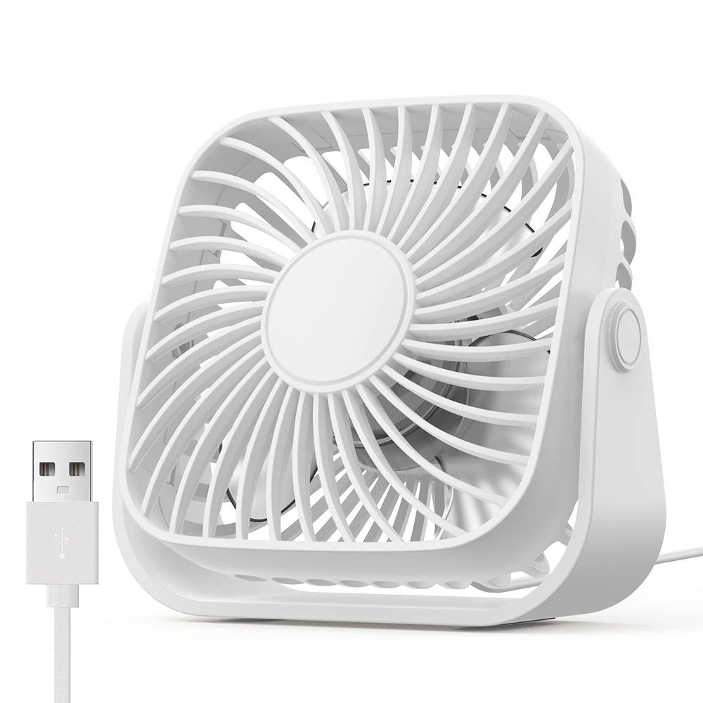 USB Mini Portable Fan For Camping Home Quiet Personal Fan With Adjustable Speeds For Desk Table And 8