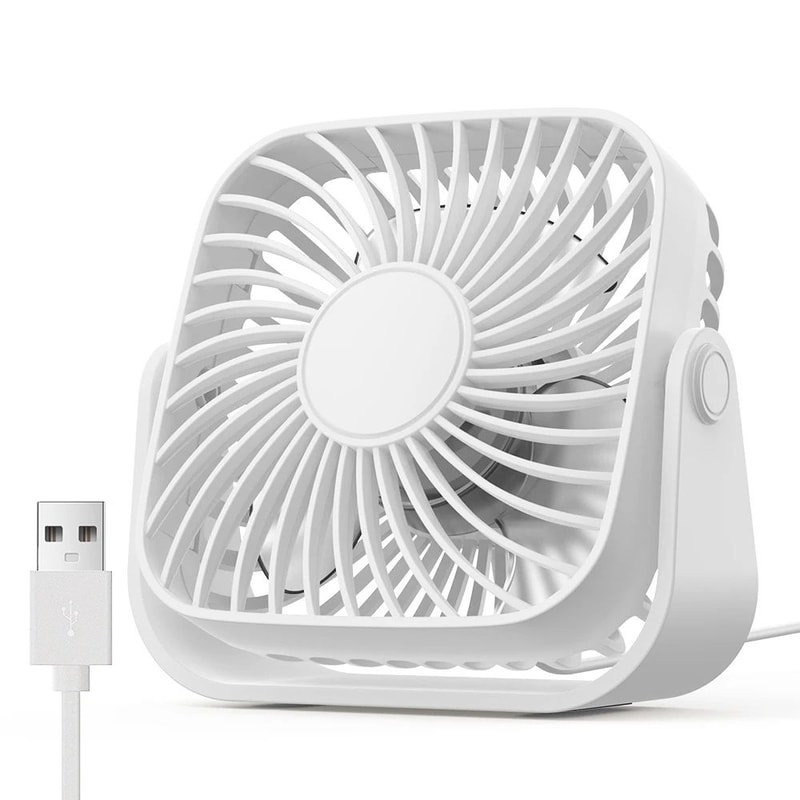 USB Mini Portable Fan For Camping Home Quiet Personal Fan With Adjustable Speeds For Desk Table And 8