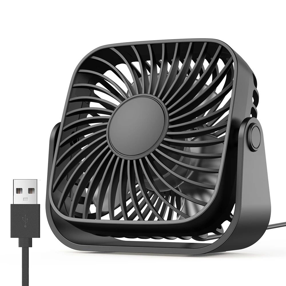 USB Mini Portable Fan For Camping Home Quiet Personal Fan With Adjustable Speeds For Desk Table And 6
