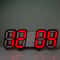 LED Digital Alarm Wall Clock with Time, Date Temperature Display for Home Office