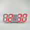 LED Digital Alarm Wall Clock with Time, Date Temperature Display for Home Office