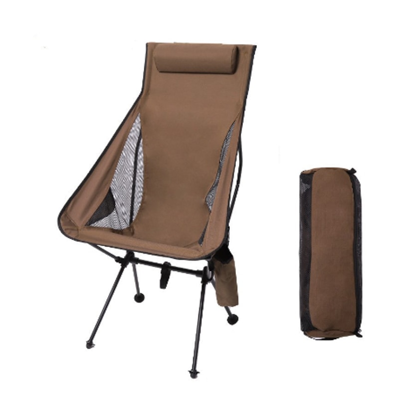 Portable Folding Camping Chair With Headrest Lightweight Durable Aluminum Alloy Fishing Chair For O 6