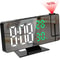 LED Digital Projection Alarm Clock Ceiling Clock with Time, Temperature Display, Backlight, and Snooze Function for Home