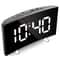 Noiseless Digital LED Alarm Clock with Large Mirror Display Sleek Silent Electronic Timepiece