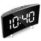 Noiseless Digital LED Alarm Clock with Large Mirror Display Sleek Silent Electronic Timepiece
