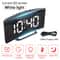 Noiseless Digital LED Alarm Clock with Large Mirror Display Sleek Silent Electronic Timepiece