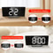 Noiseless Digital LED Alarm Clock with Large Mirror Display Sleek Silent Electronic Timepiece