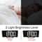 Noiseless Digital LED Alarm Clock with Large Mirror Display Sleek Silent Electronic Timepiece