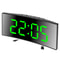 Noiseless Digital LED Alarm Clock with Large Mirror Display Sleek Silent Electronic Timepiece