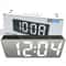 Noiseless Digital LED Alarm Clock with Large Mirror Display Sleek Silent Electronic Timepiece