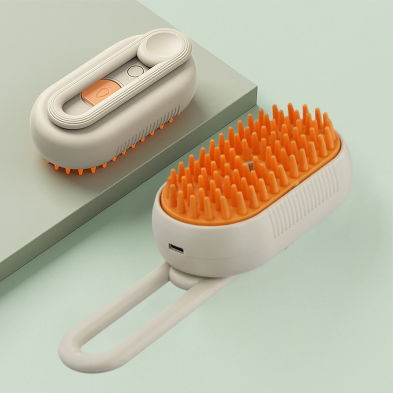USB Rechargeable Pet Grooming Brush MultiFunction Cat Dog Hair Removal Massage Comb 0