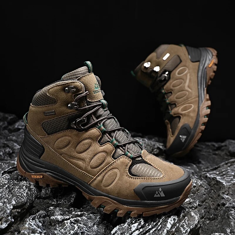 Mens HighTop Hiking Boots Suede Trekking Shoes For Winter Nonslip Laceup Casual Outdoor Sports 5