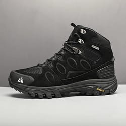 mens high-top hiking boots suede trekking shoes for winter, non-slip, lace-up casual outdoor sports