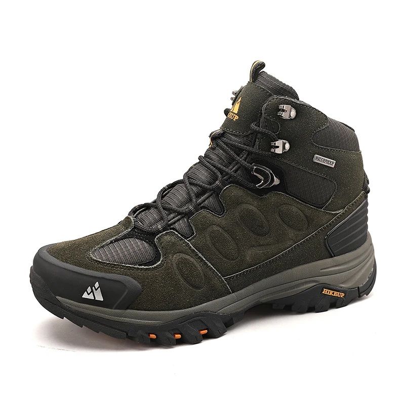 Mens HighTop Hiking Boots Suede Trekking Shoes For Winter Nonslip Laceup Casual Outdoor Sports 2