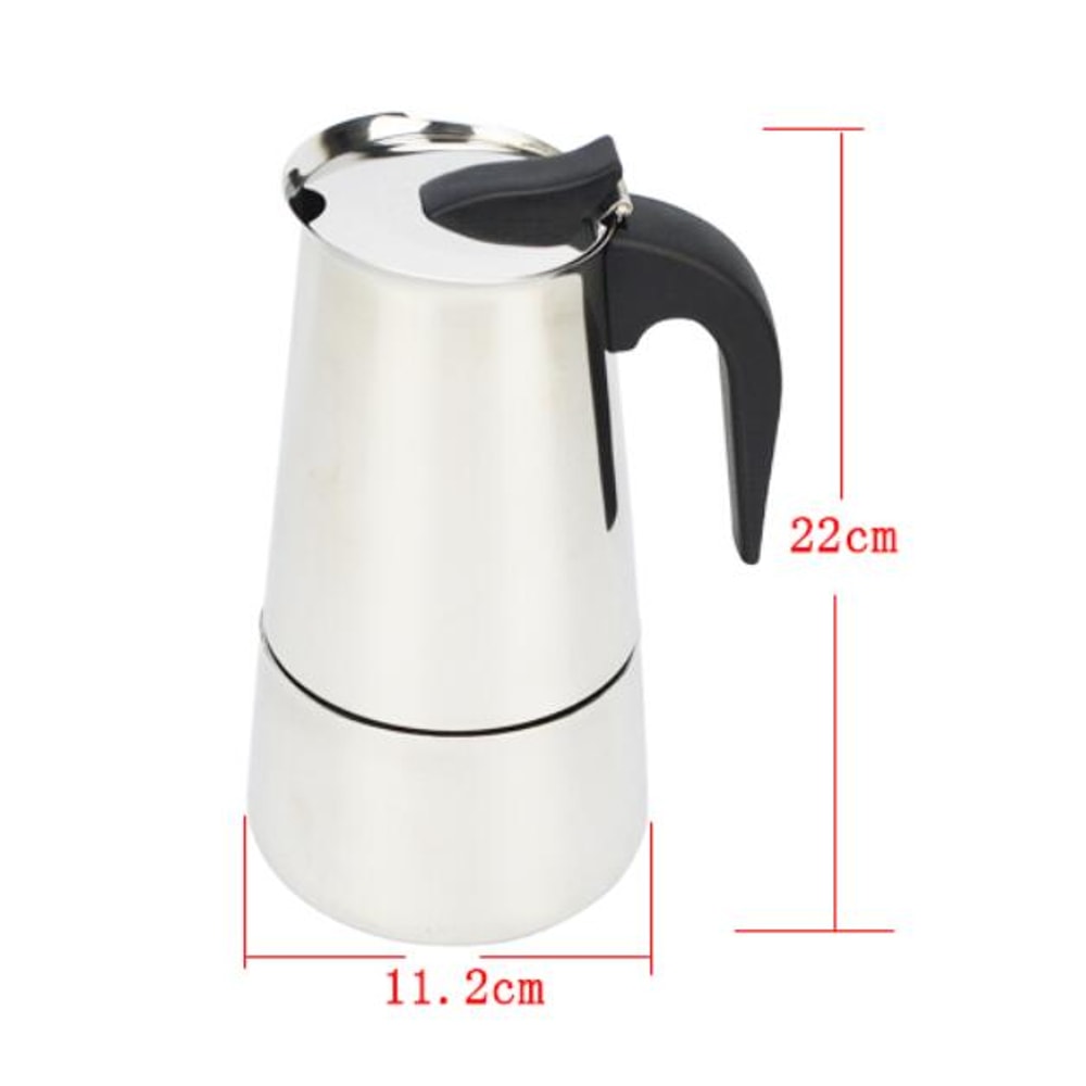 Premium Stovetop Moka Pot Italian Espresso Maker Classic Aluminum Coffee Brewer 9