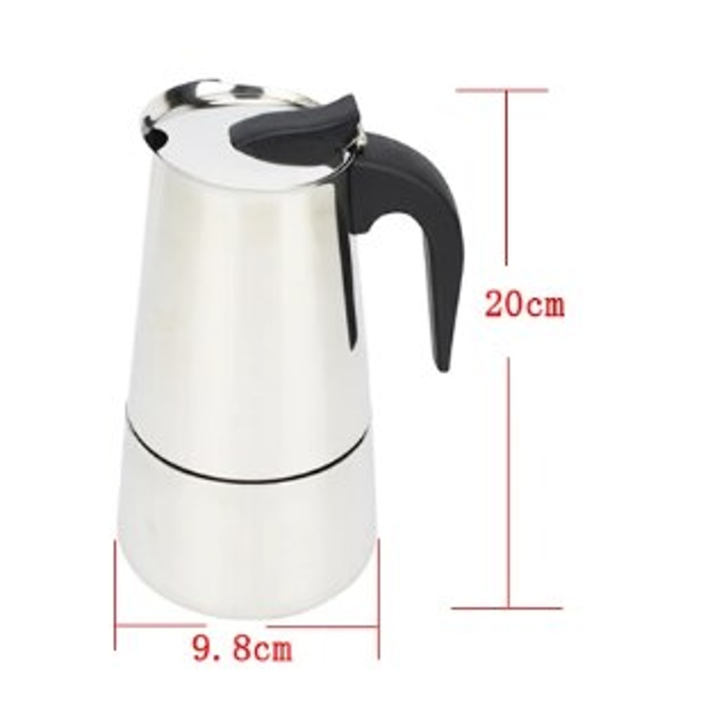 Premium Stovetop Moka Pot Italian Espresso Maker Classic Aluminum Coffee Brewer 8