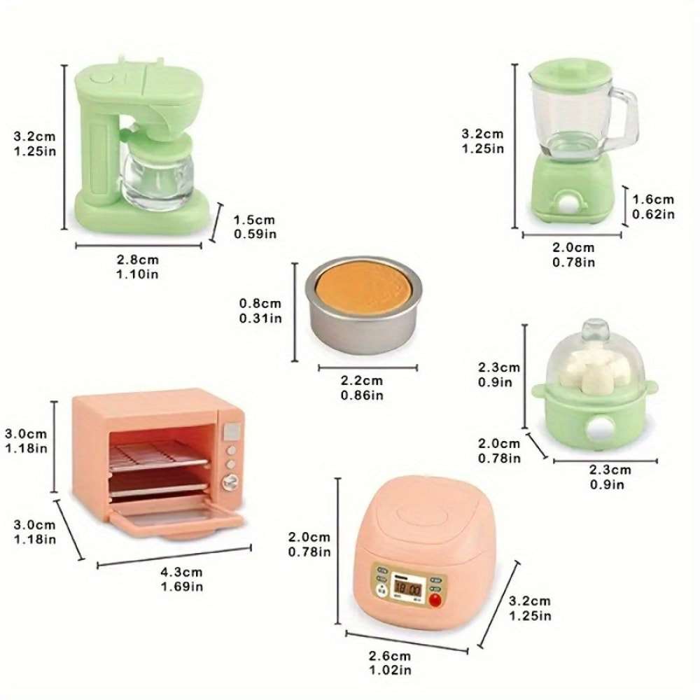 Realistic Microwave, Rice Cooker, Egg Boiler, Soy Milk Maker with Filter Perfect Play House Toy for Kids