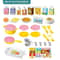 Mini Kitchen Play Set for Kids DIY Cooking Food Tableware Toy for Boys and Girls