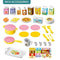Mini Kitchen Play Set for Kids DIY Cooking Food Tableware Toy for Boys and Girls