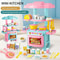 Mini Kitchen Play Set for Kids DIY Cooking Food Tableware Toy for Boys and Girls