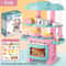 Mini Kitchen Play Set for Kids DIY Cooking Food Tableware Toy for Boys and Girls