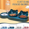 Triple Cat Bowls Pet Feeder With Automatic Drinking Bottle Tilted Rotatable Design For Cats Dogs 1