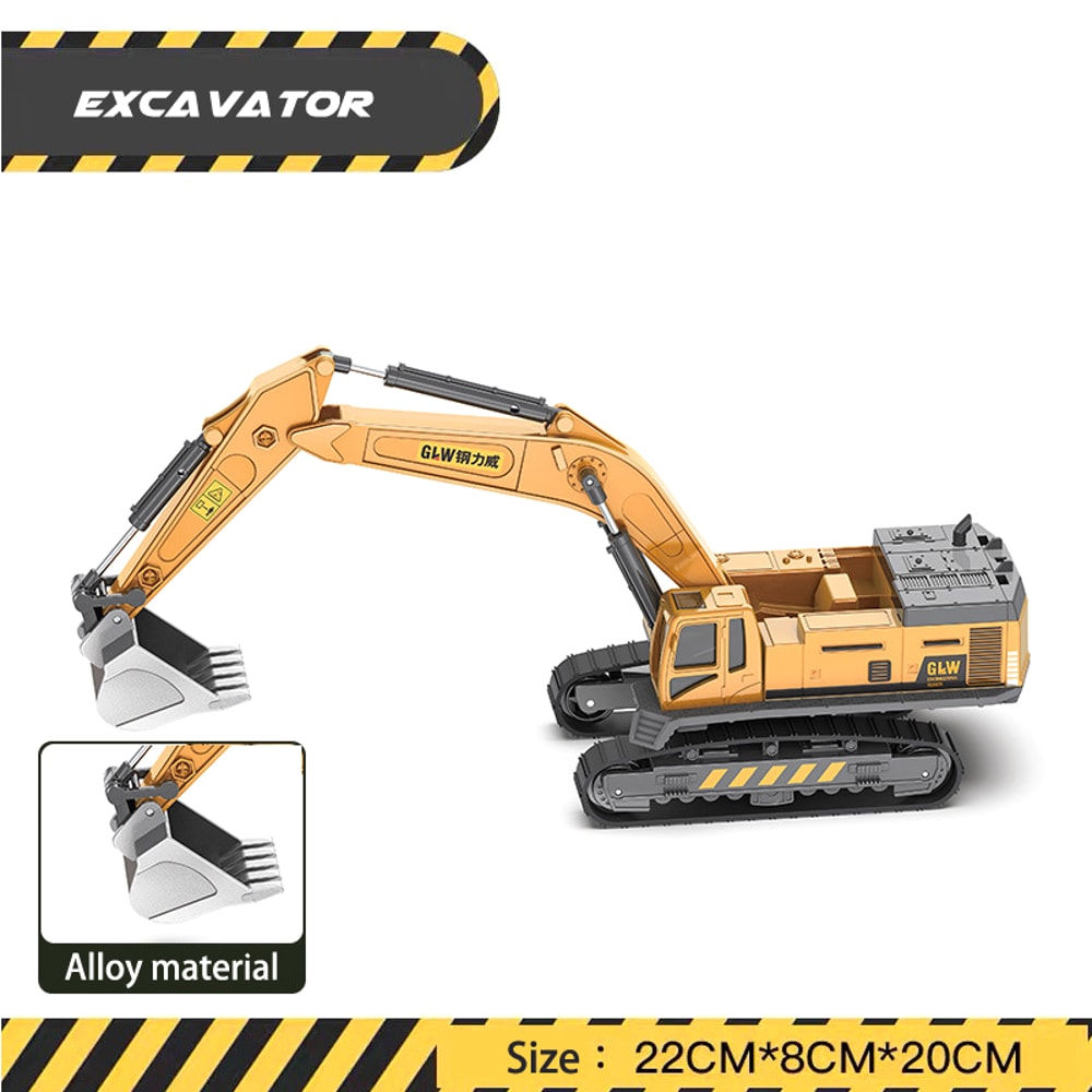 Diecast Tractor Excavator Bulldozer Truck Model for Kids A durable and realistic alloy construction toy set
